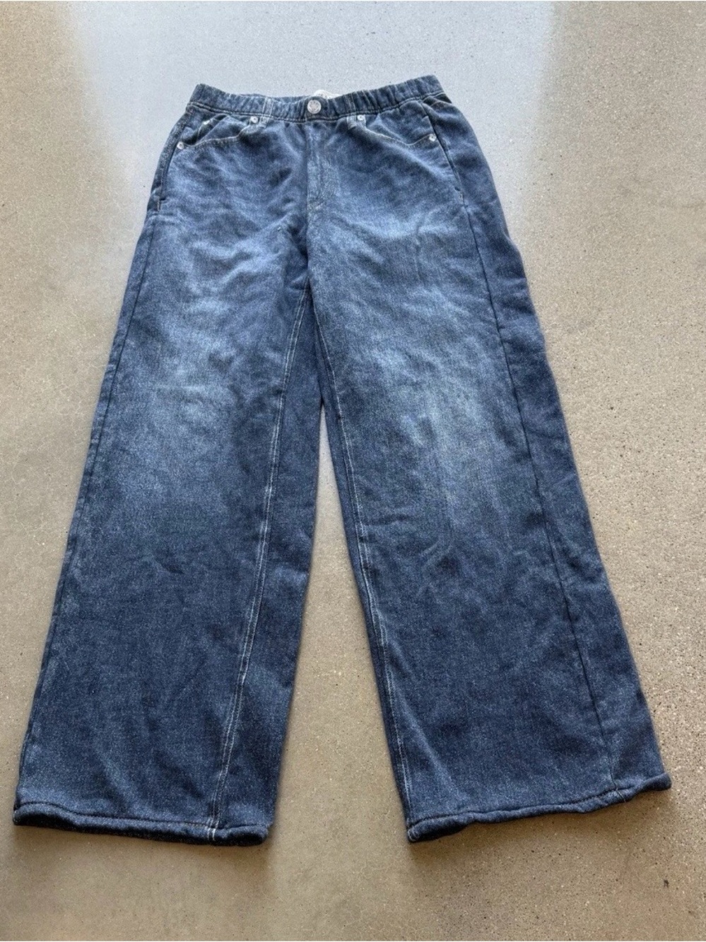 Rag & Bone Miramar Wide-Leg Cotton Terry Sweatpants Jeans Small
